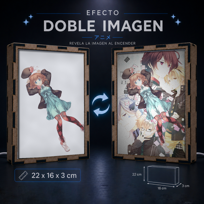 Lámpara LED de Heroine de Amnesia con vestido azul verdoso y medias de rombos - principal
