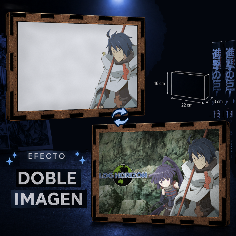 Lámpara LED de Shiroe y Akatsuki de Log Horizon en un escenario rocoso - principal