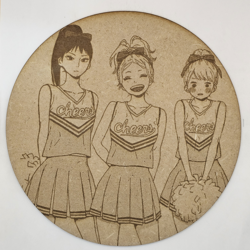 grabado laser en mdf ánime/manga, Naho Takamiya, Azusa Murasaka y Takako Chino, Orange , decoración otaku, decoración ánime/manga