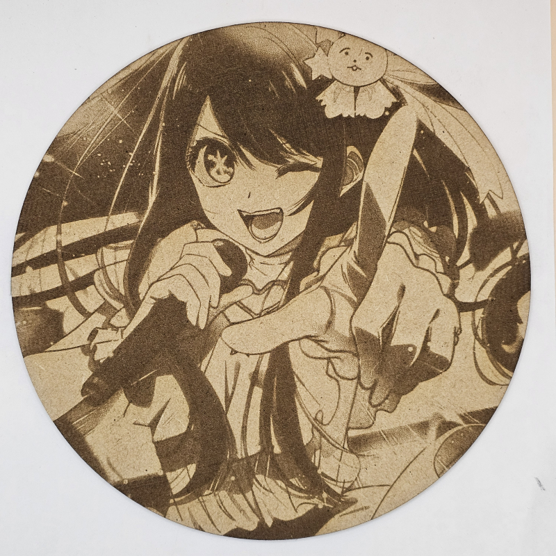 Cuadro decorativo MDF grabado láser estilo anime manga de Ai Hoshino