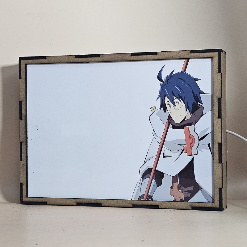 Lámpara LED de Shiroe y Akatsuki de Log Horizon en un escenario rocoso - apagada