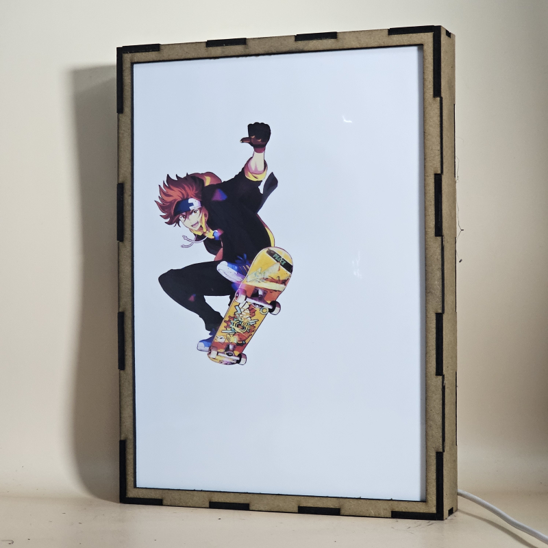 Lámpara LED SK8 the Infinity con Reki Kyan en skateboard y personajes de S - apagada