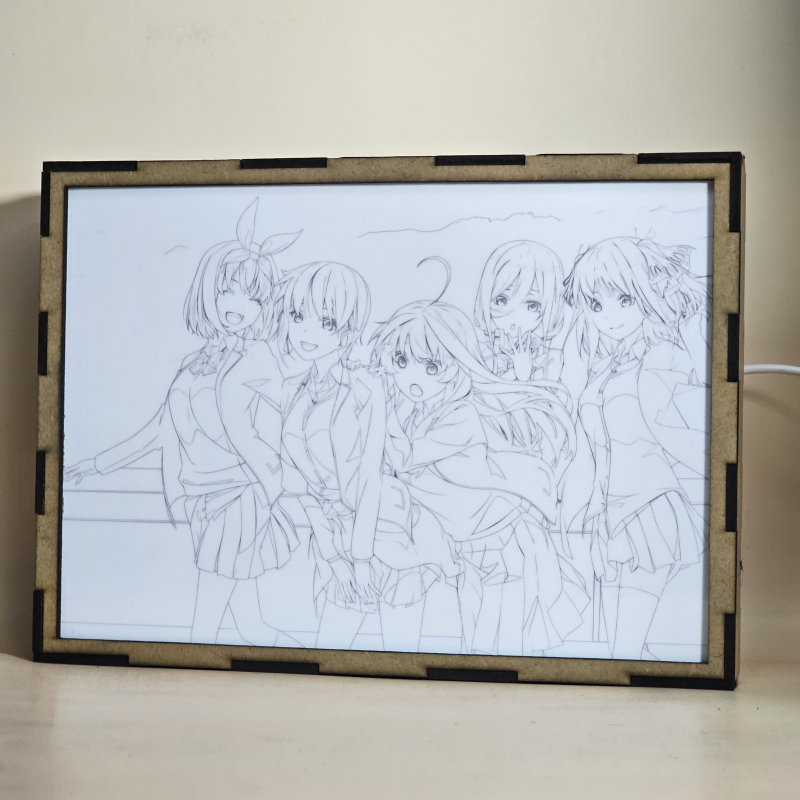 Lámpara LED de Las Quintillizas con Ichika, Nino, Miku, Yotsuba e Itsuki Nakano - Galeria