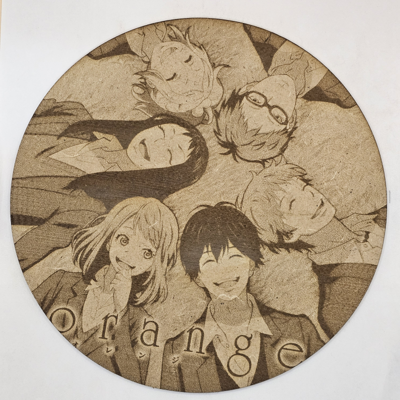 grabado laser en mdf ánime/manga, Naho Takamiya, Kakeru Naruse, Azusa Murasaka, Hiroto Suwa, Saku Hagita y Takako Chino, Orange , decoración otaku, decoración ánime/manga