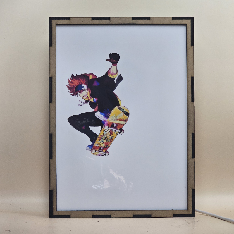 Lámpara LED SK8 the Infinity con Reki Kyan en skateboard y personajes de S - apagada