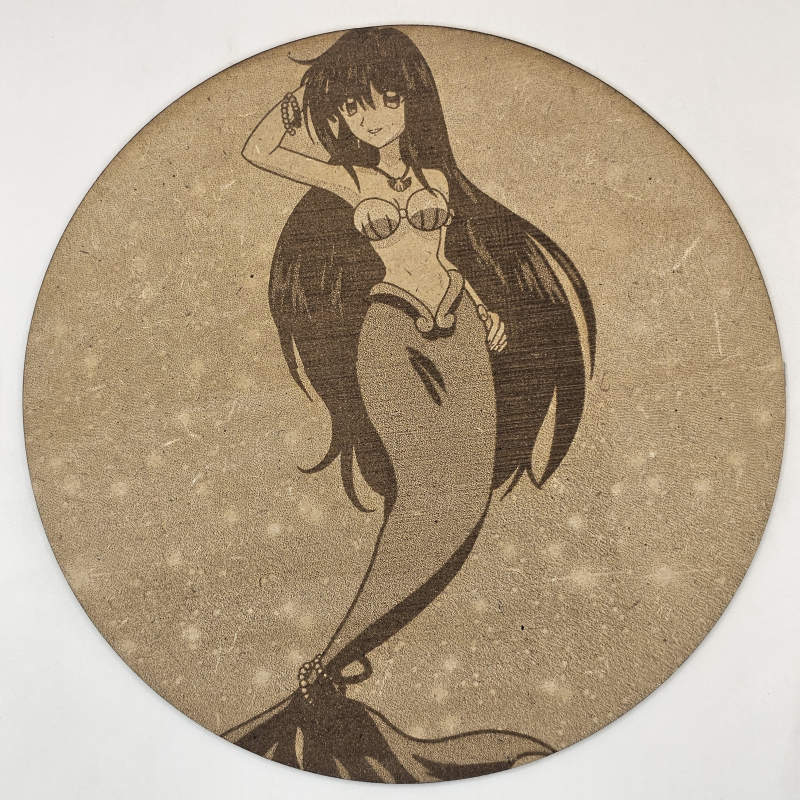 grabado laser en mdf ánime/manga, Rina Toin, Mermaid Melody Pichi Pichi Pitch , decoración otaku, decoración ánime/manga