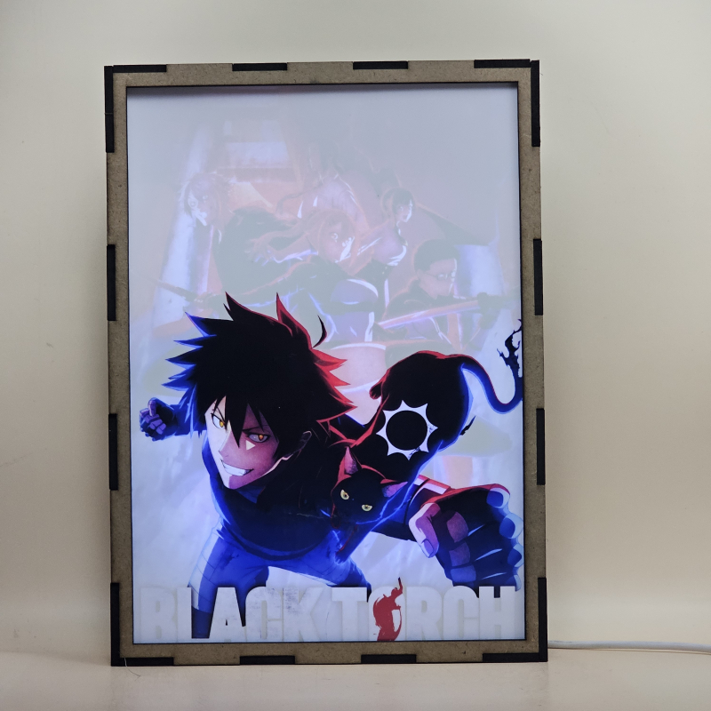 Lámpara LED de Jiro Azuma y Rago de Black Torch - luz ambiente encendida