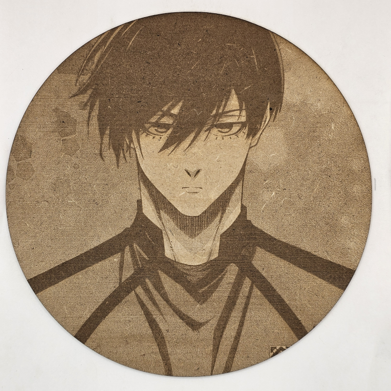 grabado laser en mdf ánime/manga, Rin Itoshi, Blue Lock , decoración otaku, decoración ánime/manga