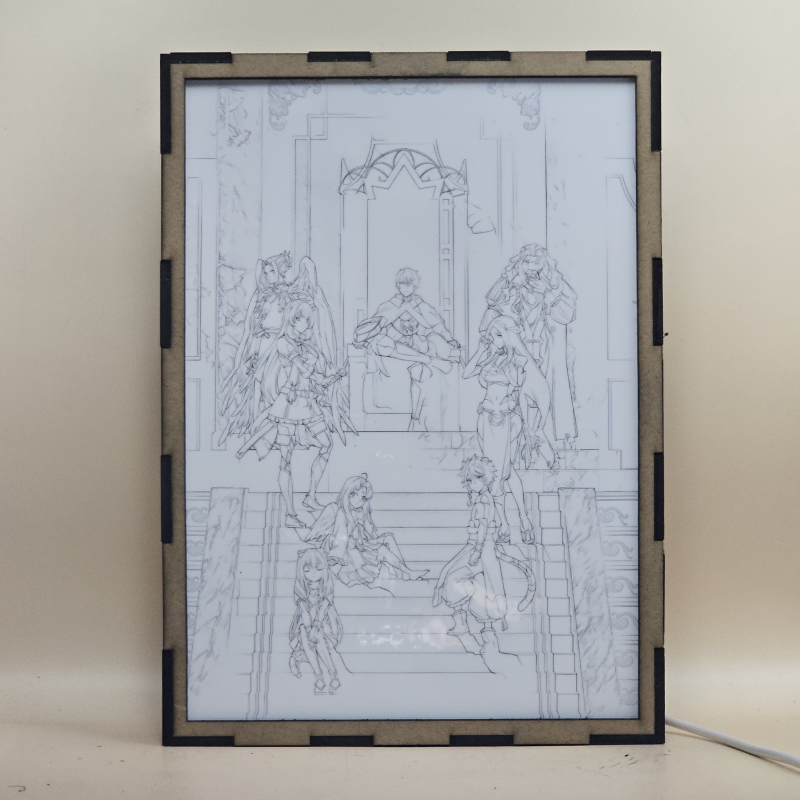 Lámpara LED de The Rising of the Shield Hero con Naofumi, Raphtalia, Filo, Melty, Sadeena, Atla y Fohl - Galeria