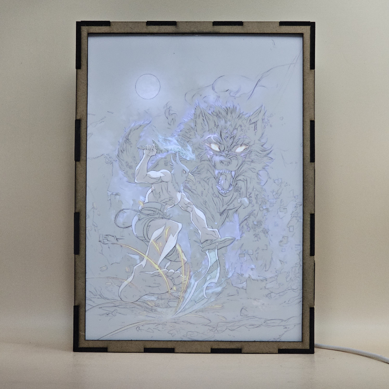 Lámpara LED de Sunraku enfrentándose a Lycagon the Nightslayer en Shangri-La Frontier - Galeria