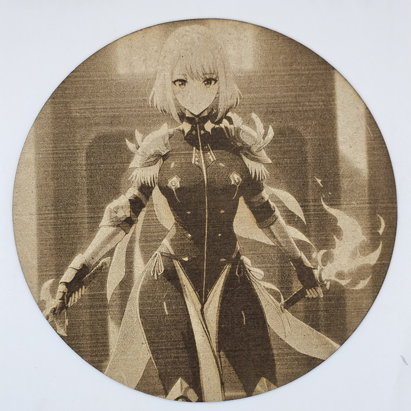 Cuadro decorativo MDF grabado láser estilo anime manga de Cha Hae-In