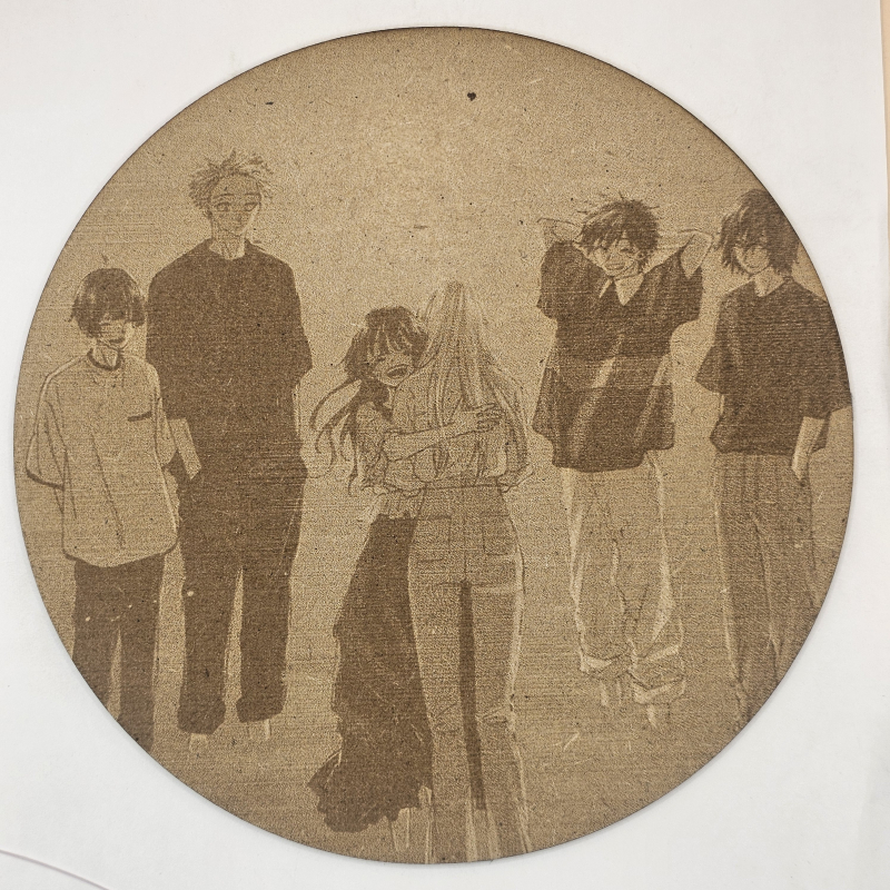 grabado laser en mdf ánime/manga, Kaoruko Waguri, Rintaro Tsumugi, Saku Natsusawa, Shouhei Usami, Ayato Yorita y Subaru Hoshina, Kaoru Hana wa Rin to Saku , decoración otaku, decoración ánime/manga