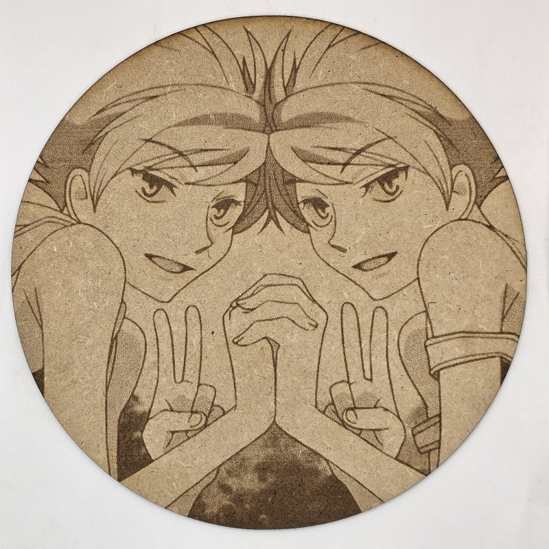 grabado laser en mdf ánime/manga, Kaoru Hitachiin y Hikaru Hitachiin, Ouran High School Host Club , decoración otaku, decoración ánime/manga