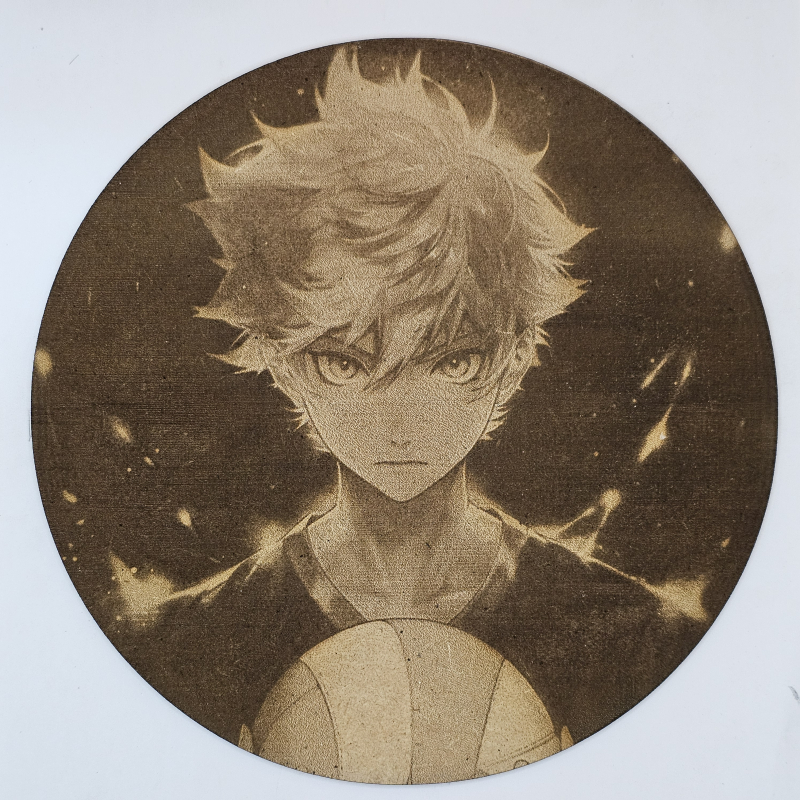 Cuadro decorativo MDF grabado láser estilo anime manga de Shoyo Hinata