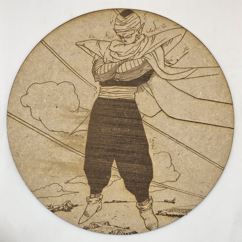 grabado laser en mdf ánime/manga, Piccolo, Dragon Ball , decoración otaku, decoración ánime/manga