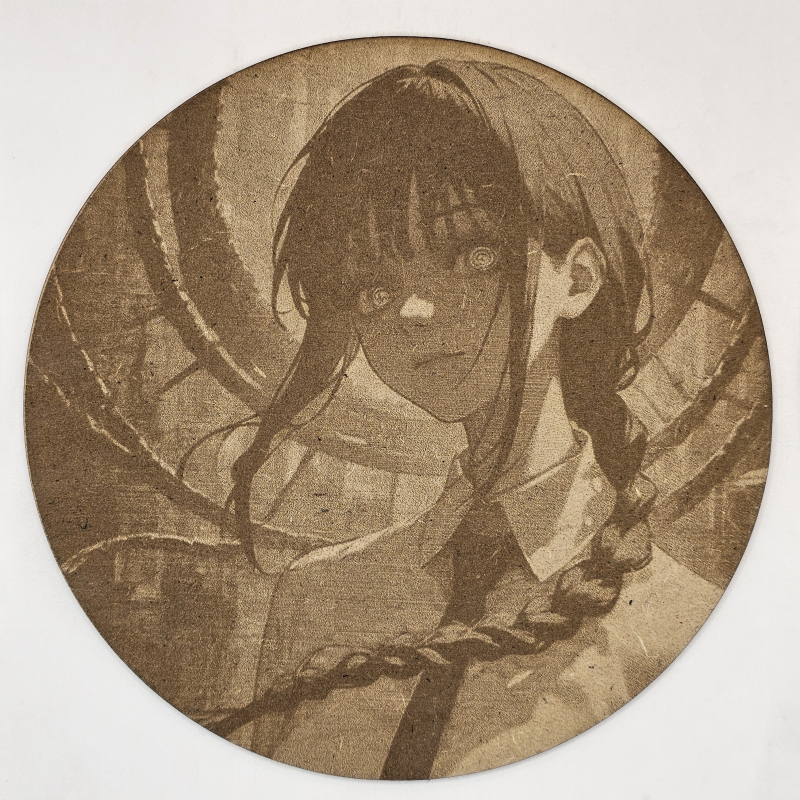 grabado laser en mdf ánime/manga, Makima, Chainsaw Man , decoración otaku, decoración ánime/manga