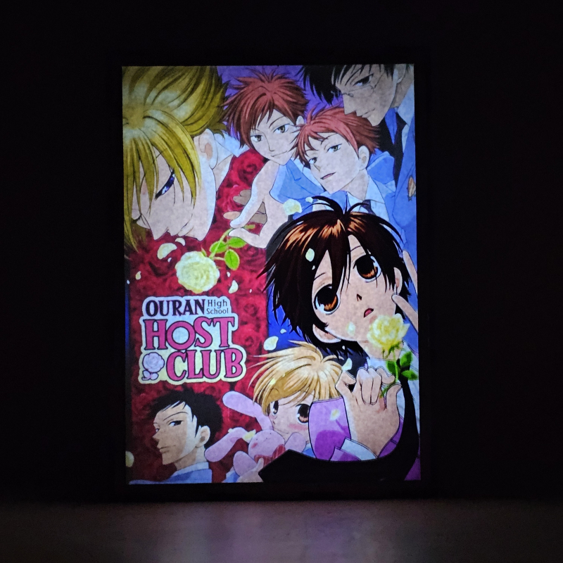 Lámpara LED de Ouran High School Host Club con Haruhi Fujioka, Tamaki Suoh, Kyoya Ootori, Hikaru, Kaoru, Honey y Mori - Galeria