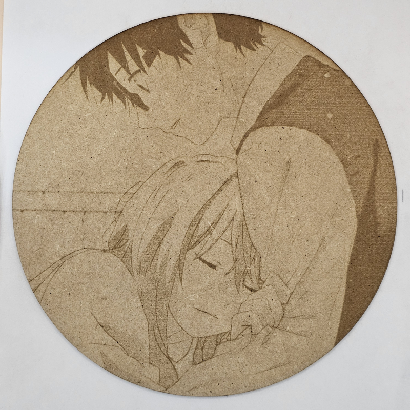 grabado laser en mdf ánime/manga, Kaori Miyazono y Kousei Arima, Your Lie in April , decoración otaku, decoración ánime/manga
