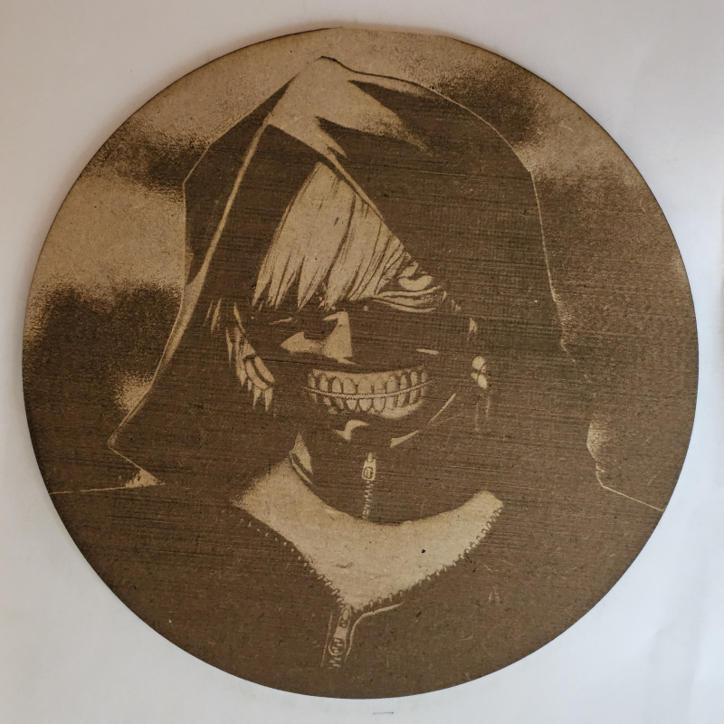 grabado laser en mdf ánime/manga, Ken Kaneki, Tokyo Ghoul , decoración otaku, decoración ánime/manga