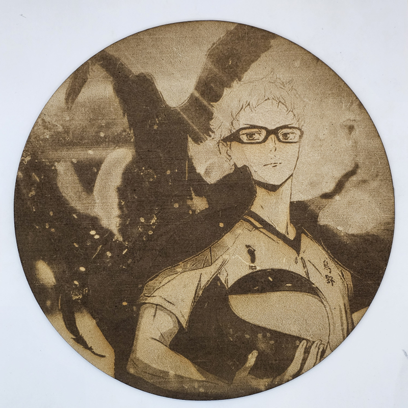 Cuadro decorativo MDF grabado láser estilo anime manga de Kei Tsukishima