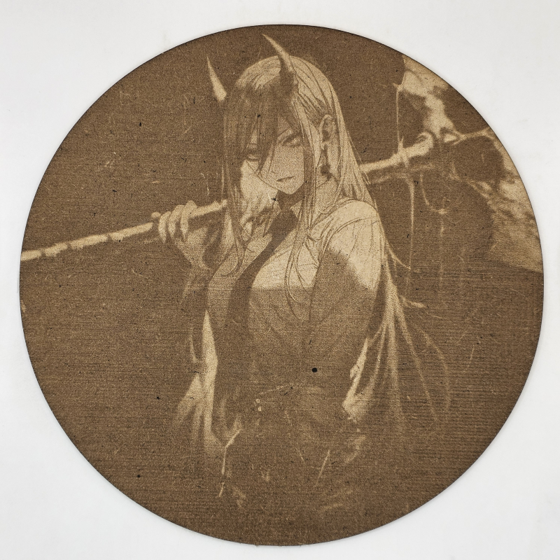 grabado laser en mdf ánime/manga, Power, Chainsaw Man , decoración otaku, decoración ánime/manga