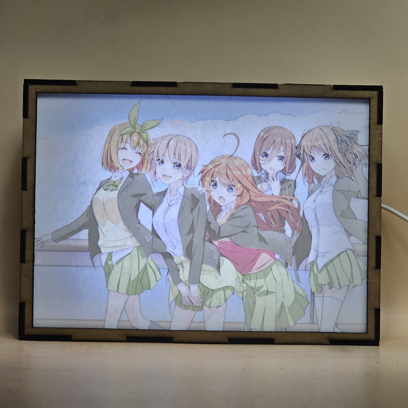 Lámpara LED de Las Quintillizas con Ichika, Nino, Miku, Yotsuba e Itsuki Nakano - Galeria