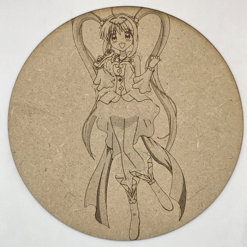grabado laser en mdf ánime/manga, Luchia Nanami, Mermaid Melody Pichi Pichi Pitch , decoración otaku, decoración ánime/manga