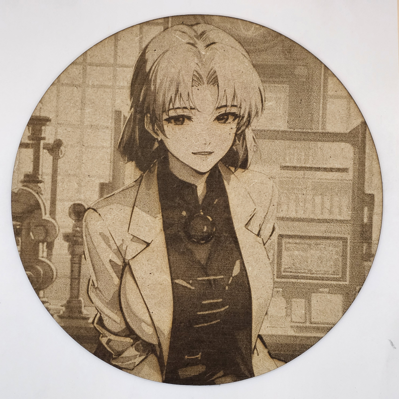 Cuadro decorativo MDF grabado láser estilo anime manga de Ritsuko Akagi