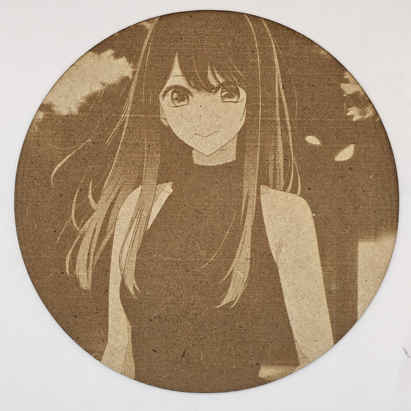 Cuadro decorativo MDF grabado láser estilo anime manga de Akane Kurokawa