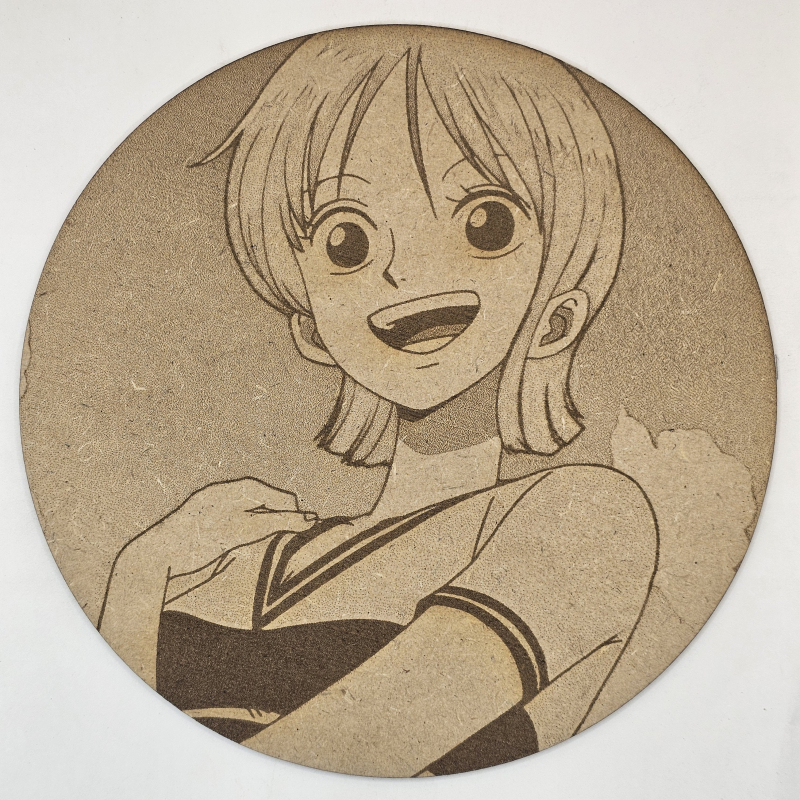 grabado laser en mdf ánime/manga, Nami, One Piece , decoración otaku, decoración ánime/manga