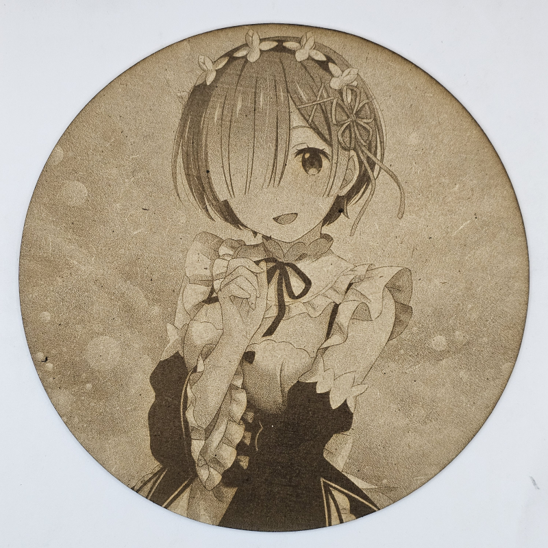 Cuadro decorativo MDF grabado láser estilo anime manga de Rem