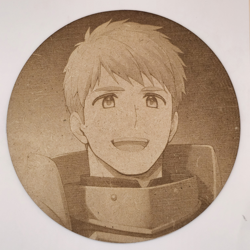 Cuadro decorativo MDF grabado láser estilo anime manga de Laios Touden
