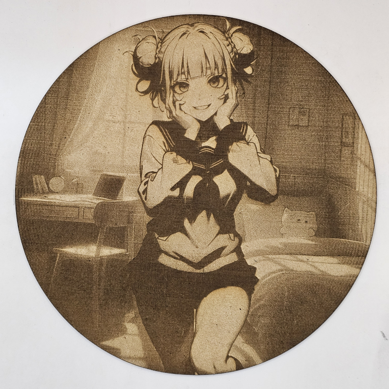 Cuadro decorativo MDF grabado láser estilo anime manga de Himiko Toga