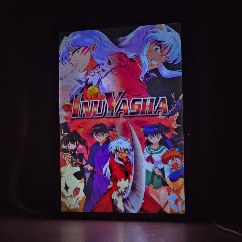 Lámpara LED de InuYasha con Kagome Higurashi, Sesshomaru, Miroku, Sango, Shippo y Kirara - Galeria