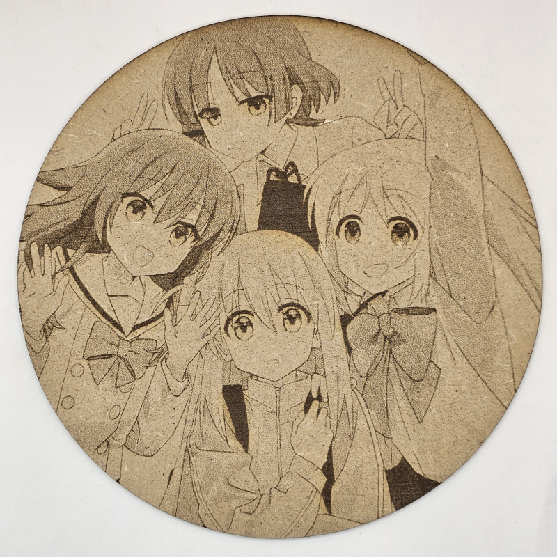 grabado laser en mdf ánime/manga, Hitori Gotoh, Nijika Ijich, Ryo Yamada y Ikuyo Kita, Bocchi the Rock! , decoración otaku, decoración ánime/manga versión 3