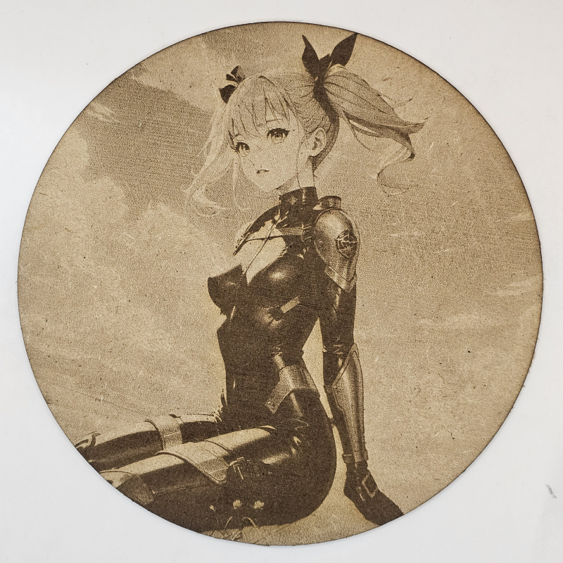 Cuadro decorativo MDF grabado láser estilo anime manga de Kikoru Shinomiya
