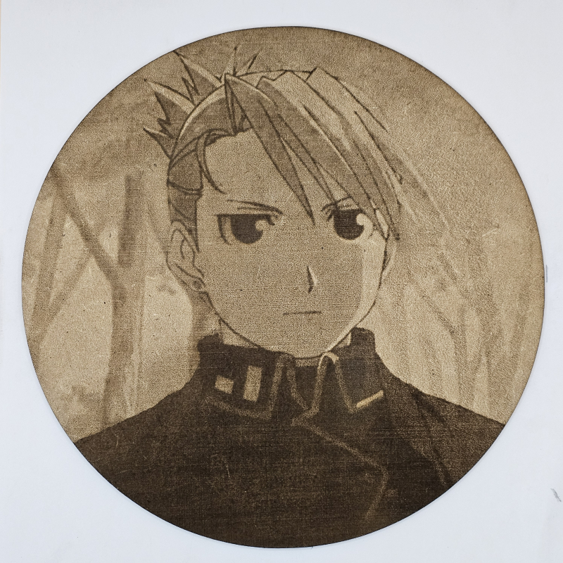 Cuadro decorativo MDF grabado láser estilo anime manga de Riza Hawkeye