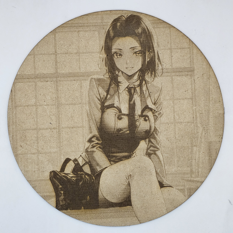 Cuadro decorativo MDF grabado láser estilo anime manga de Kallen Kozuki