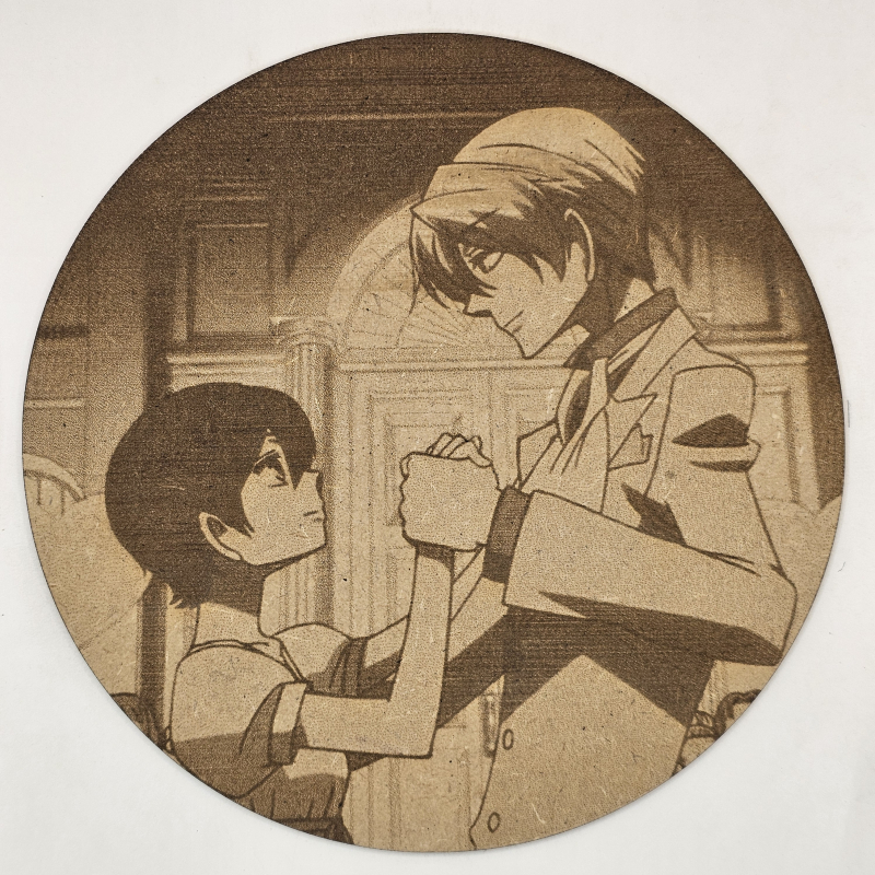 grabado laser en mdf ánime/manga, Haruhi Fujioka y Tamaki Suoh, Ouran High School Host Club , decoración otaku, decoración ánime/manga