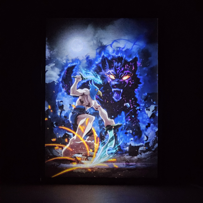 Lámpara LED de Sunraku enfrentándose a Lycagon the Nightslayer en Shangri-La Frontier - Galeria
