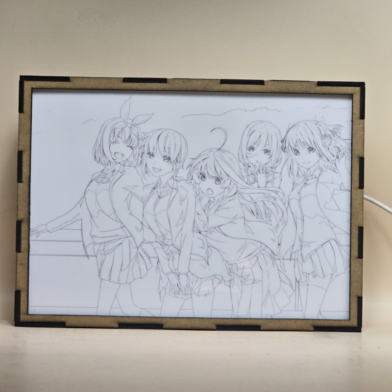 Lámpara LED de Las Quintillizas con Ichika, Nino, Miku, Yotsuba e Itsuki Nakano - Galeria