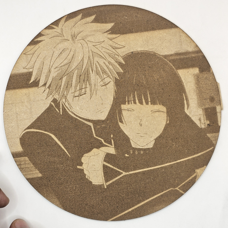 grabado laser en mdf ánime/manga, Haru y Rin, Fruit Basket , decoración otaku, decoración ánime/manga