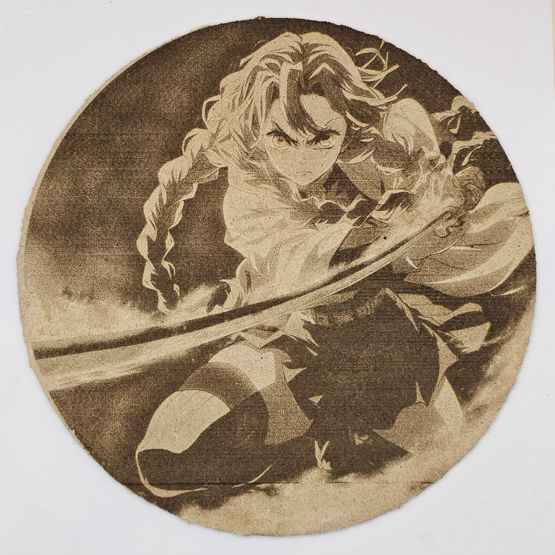 grabado laser en mdf ánime/manga, Mitsuri Kanroji, Kimetsu no Yaiba , decoración otaku, decoración ánime/manga