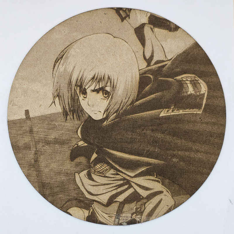 Cuadro decorativo MDF grabado láser estilo anime manga de Armin Arlert